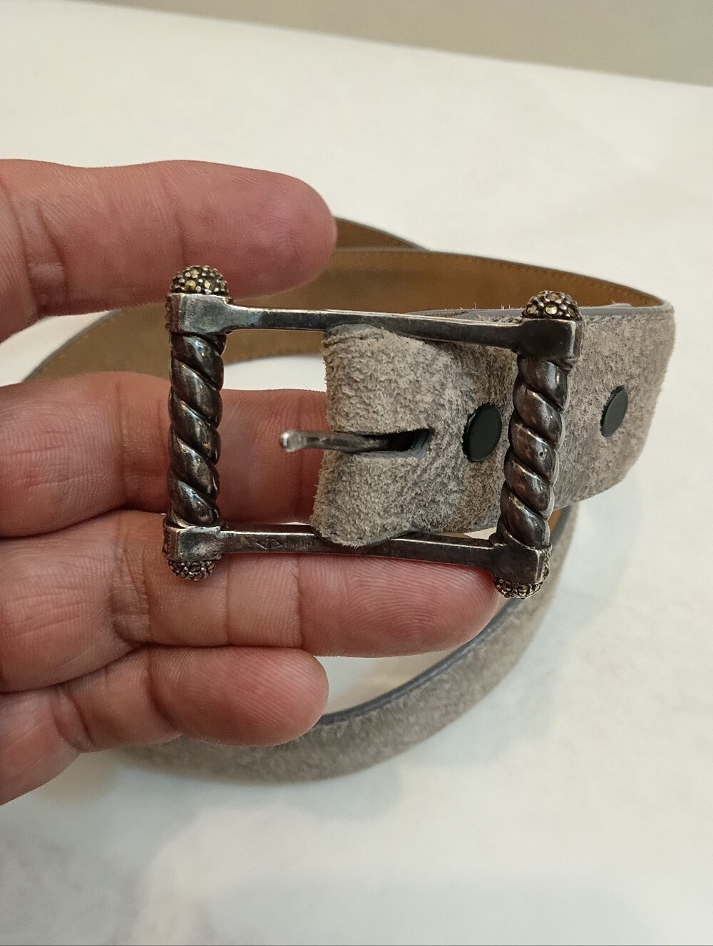 Judith Jack Gray Sterling Women's Belt Size M